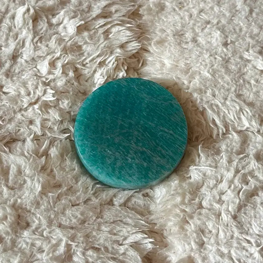 [BUNJANG] Natural Amazonite Ox Carving Stone / 천연원석 아마조나이트 황소 카빙 원석