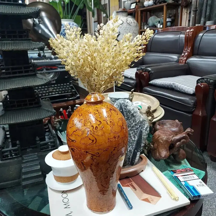 [BUNJANG] Chinese Interlocking Glaze Porcelain Vase / 연리문 중국도자기