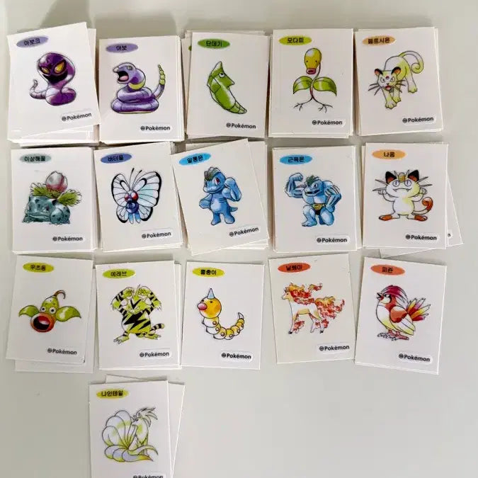 [BUNJANG] Pokemon Stickers (Various) / 포켓몬 띠부씰 위1000 밑1500