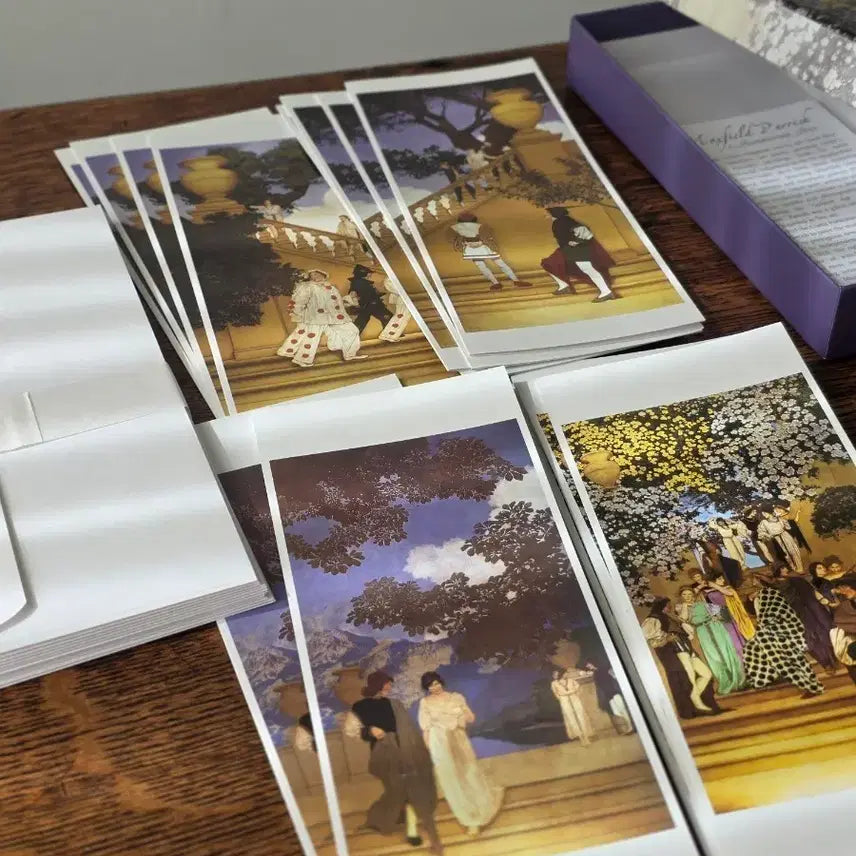 [BUNJANG] Maxfield Parrish Long Notecard Set / 맥스필드 패리시(Maxfield Parrish) 롱 노트카드 세트