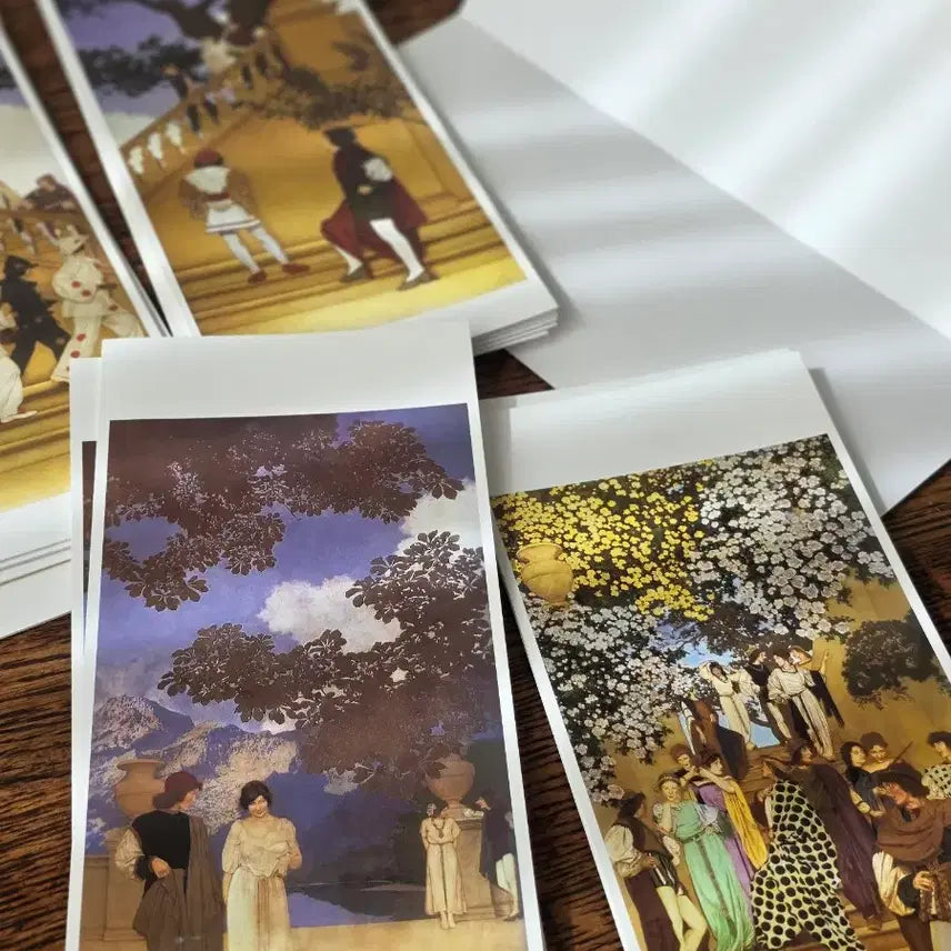 [BUNJANG] Maxfield Parrish Long Notecard Set / 맥스필드 패리시(Maxfield Parrish) 롱 노트카드 세트