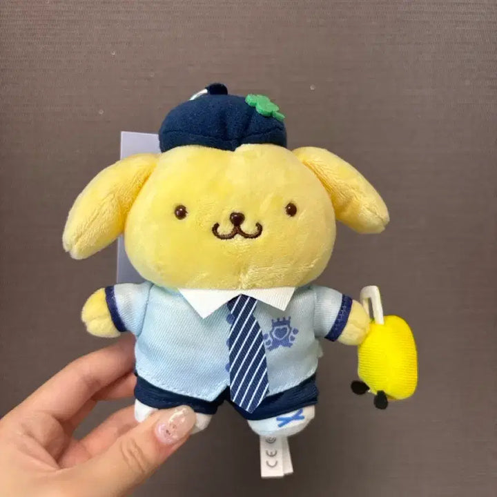[BUNJANG] Sanrio Pom Pom Purin School Uniform Mascot Plush New / 폼폼푸린 교복 마스코트 인형 새상품