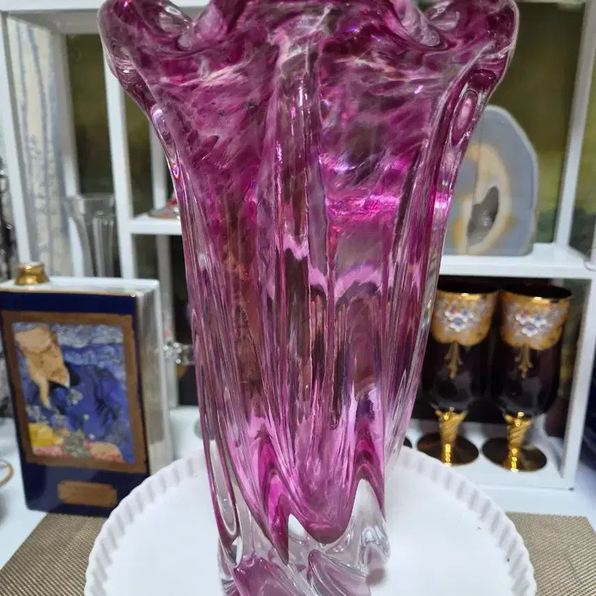 [BUNJANG] German Two-Tone Hand-Blown Glass Vase / 독일 투톤 핸드블로운 글라스화병