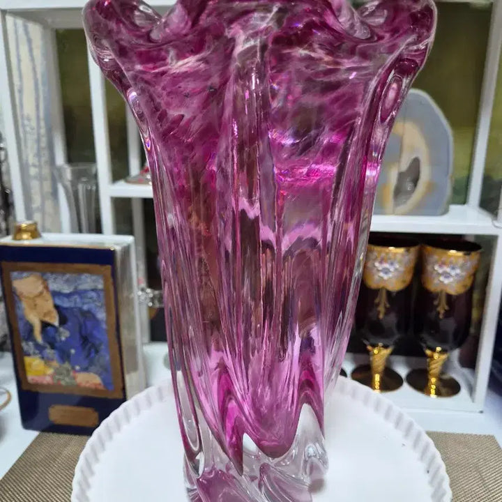 [BUNJANG] German Two-Tone Hand-Blown Glass Vase / 독일 투톤 핸드블로운 글라스화병