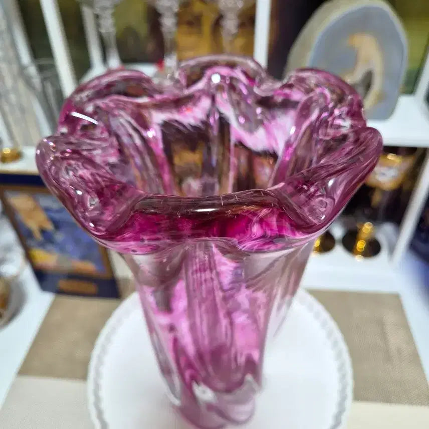 [BUNJANG] German Two-Tone Hand-Blown Glass Vase / 독일 투톤 핸드블로운 글라스화병