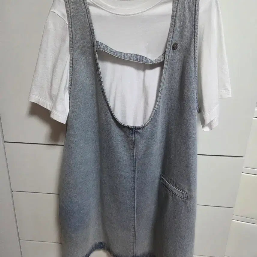 [SOLD OUT] 시스템 데님 크롭티, 원피스 세트