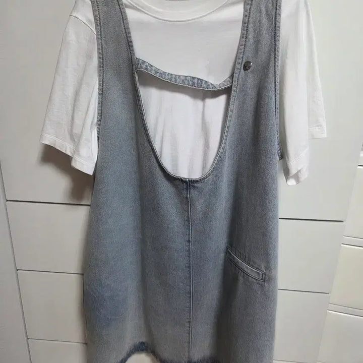 [SOLD OUT] 시스템 데님 크롭티, 원피스 세트