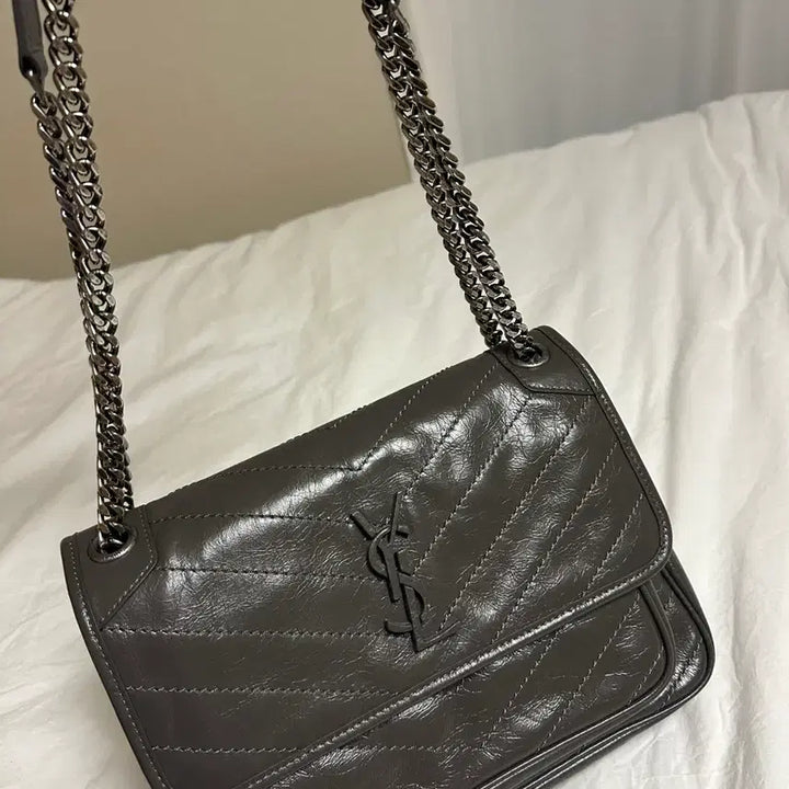 [SOLD OUT] 로랑 숄더백  다크 그레이