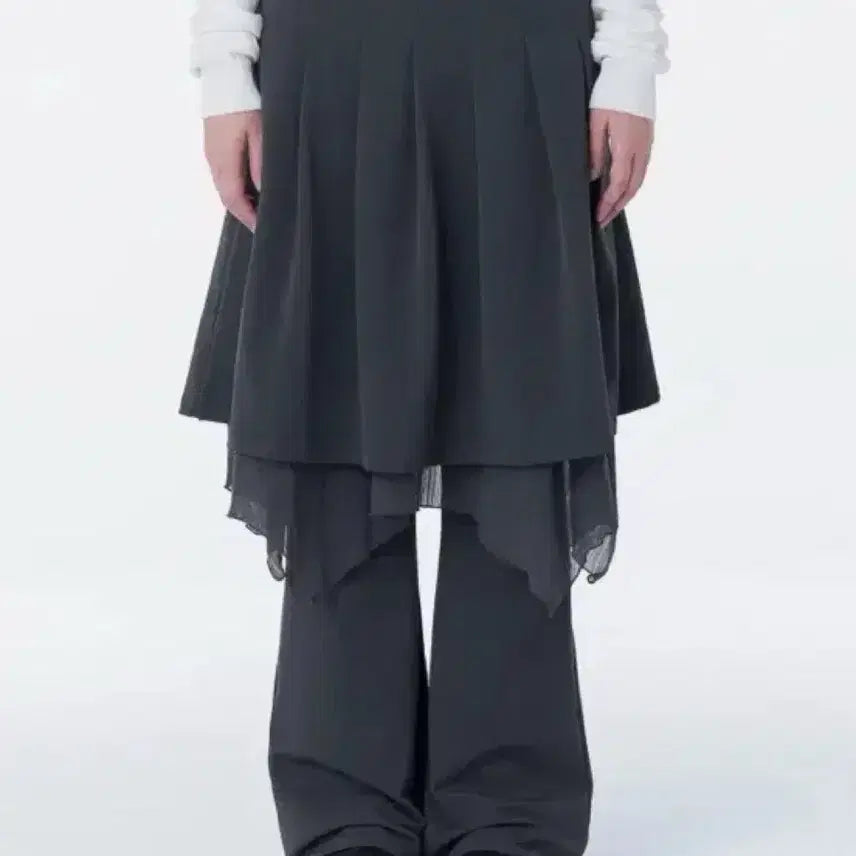 [SOLD OUT] 미세키서울 레이어드 스커트 팬츠 차콜