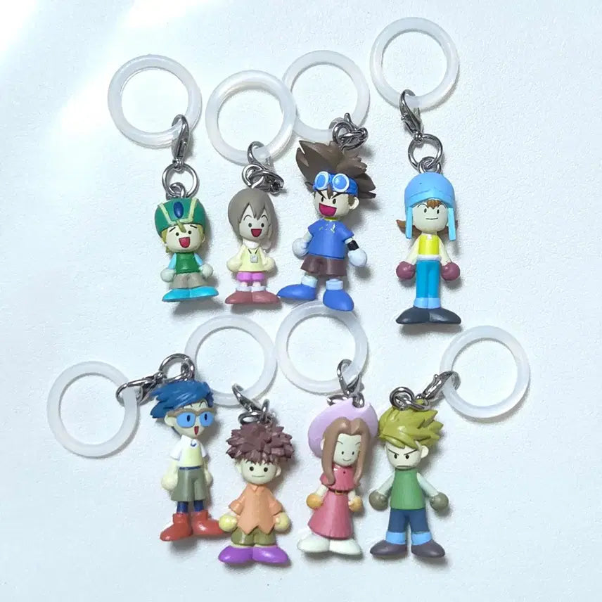[BUNJANG] Digimon Adventure Mejirushi Series 2 Wooden Doll Keyring Gacha Full Set (8 Types) / 8종 풀세트) 디지몬어드벤처 메지루시 2탄 목각인형 키링 가챠 전종 일괄