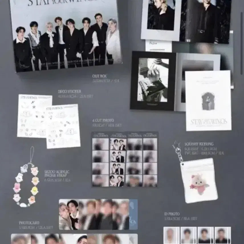 [BUNJANG] Stray Kids 6th Fanclub Kit Bundle Set (Excluding Keychain) / 스키즈 6기 팬키트 키링빼고 일괄