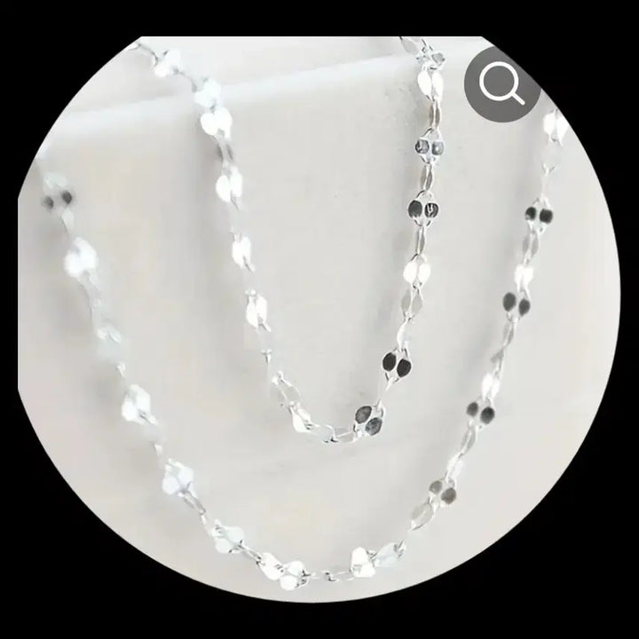 [BUNJANG] Authentic 999 Silver Lip Chain Necklace / 999  정품 실버 목걸이