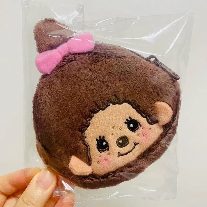 [BUNJANG] Monchhichi Pink Coin Pouch / 몬치치 짱 핑크 동전지갑