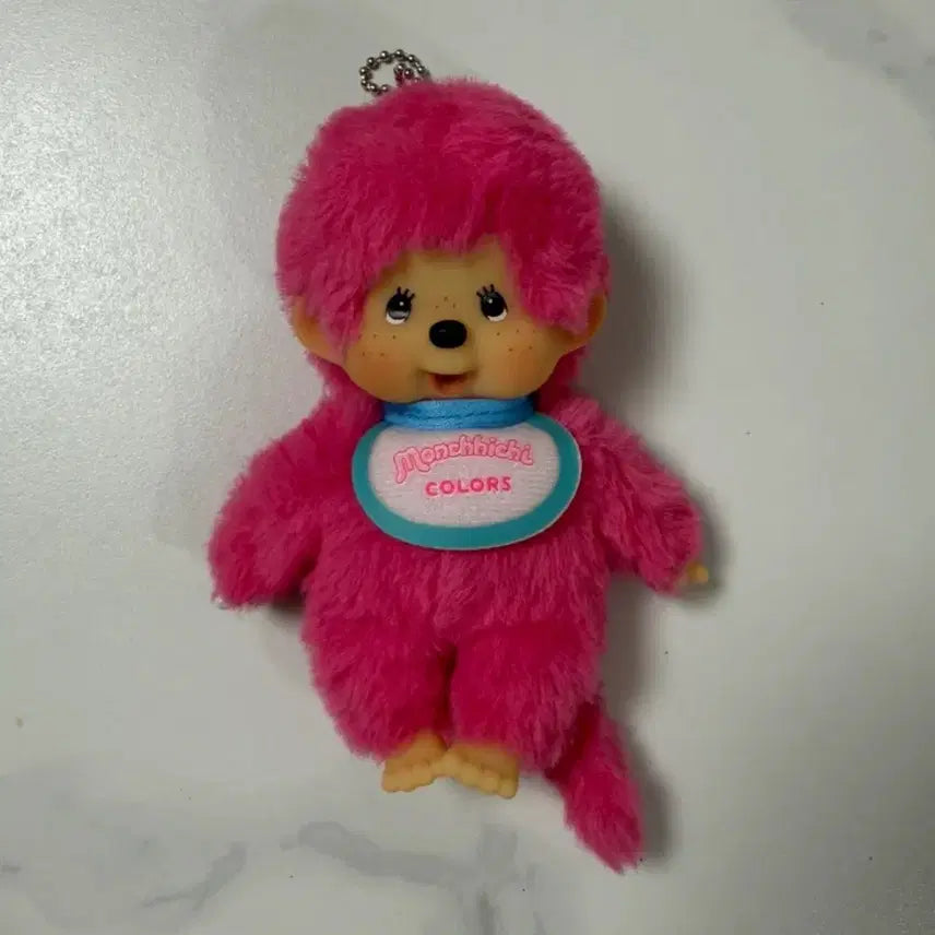 [BUNJANG] Monchhichi Colors Hot Pink Plush Doll / 몬치치 컬러즈 핫핑크(일본정품)