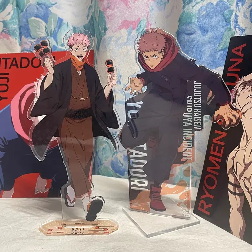 [BUNJANG] Jujutsu Kaisen Yuji Itadori Acrylic Stand &amp; Poster Bundle / 주술회전 이타도리 유지 아크릴 스탠드 포스터 일괄