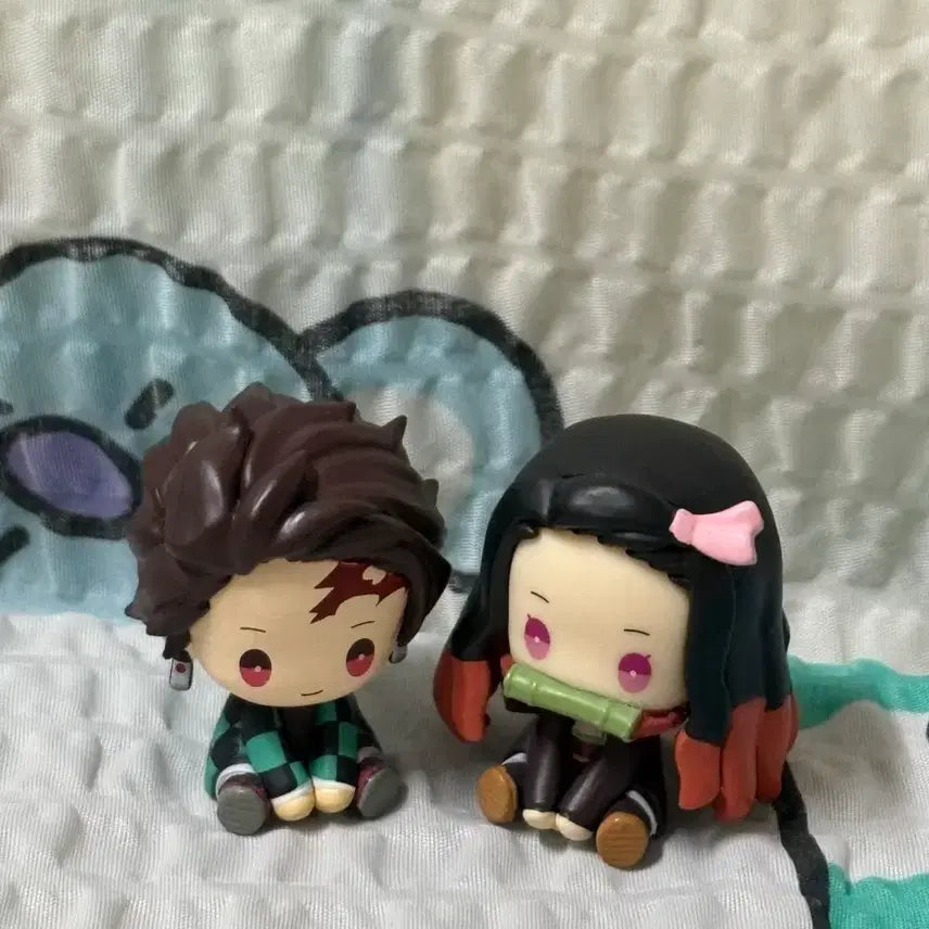 [BUNJANG] Demon Slayer Tanjiro &amp; Nezuko Wind-Up Gacha Bundle Set / 귀멸의 칼날 귀칼 태엽 가챠 탄지로 네즈코 일괄