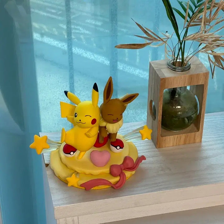 [BUNJANG] Pikachu Eevee Birthday Party Figure / 피카츄 이브이 생일파티 피규어 미개봉