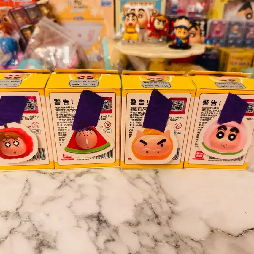 [BUNJANG] Crayon Shin-chan Fruit Basket Figure Set (4 Types) / 짱구는못말려 과일바구니 피규어 4종 세트 (짱구 맹구 부리부리 짱아)