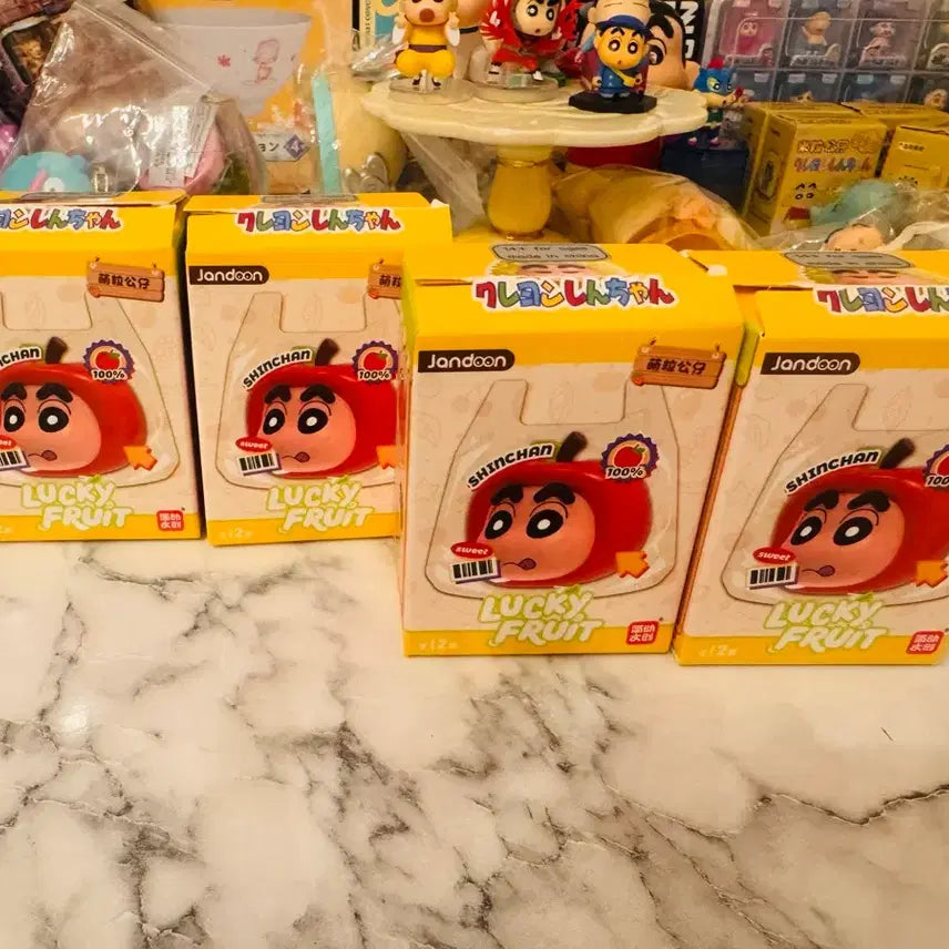 [BUNJANG] Crayon Shin-chan Fruit Basket Figure Set (4 Types) / 짱구는못말려 과일바구니 피규어 4종 세트 (짱구 맹구 부리부리 짱아)