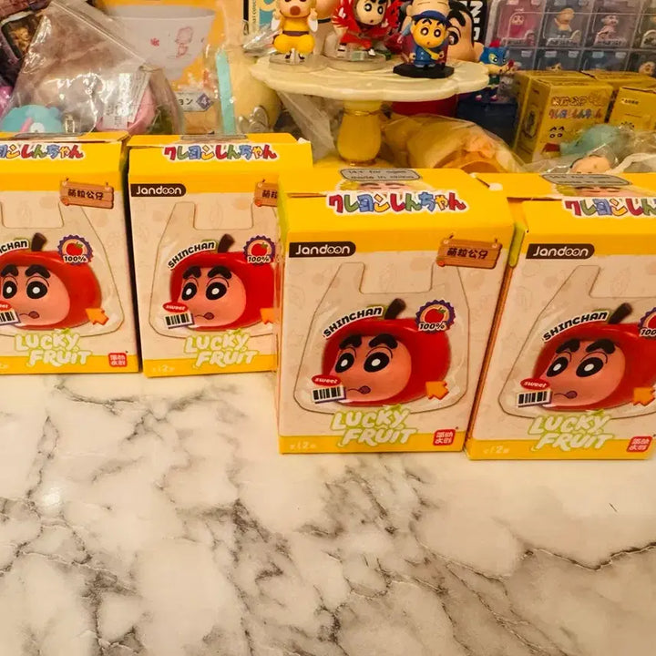[BUNJANG] Crayon Shin-chan Fruit Basket Figure Set (4 Types) / 짱구는못말려 과일바구니 피규어 4종 세트 (짱구 맹구 부리부리 짱아)