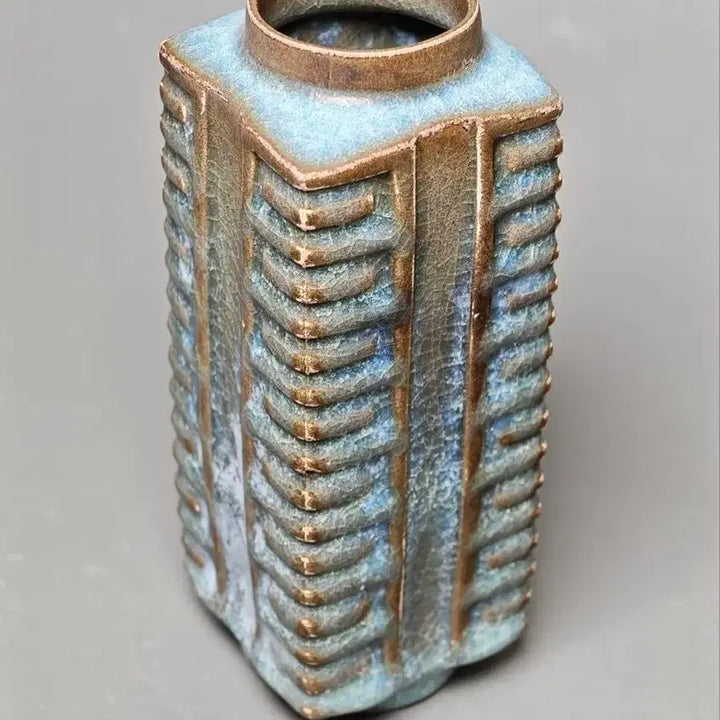 [BUNJANG] Chinese Celadon Vase, Early Qing Dynasty, Longquan Ware, Sky Blue Glaze / [진품] 청대 초기 용천요 천람유 종식병 중국도자기 골동품 고미술품 수집