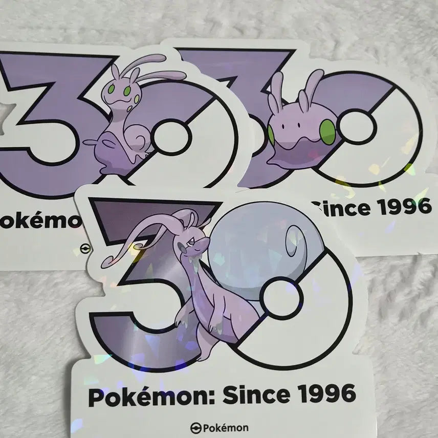 [BUNJANG] Pokemon 30th Anniversary Logo Sticker Set / 포켓몬 30주년 로고 스티커 미끄메라, 미끄네일, 미끄래곤 판매합니다.