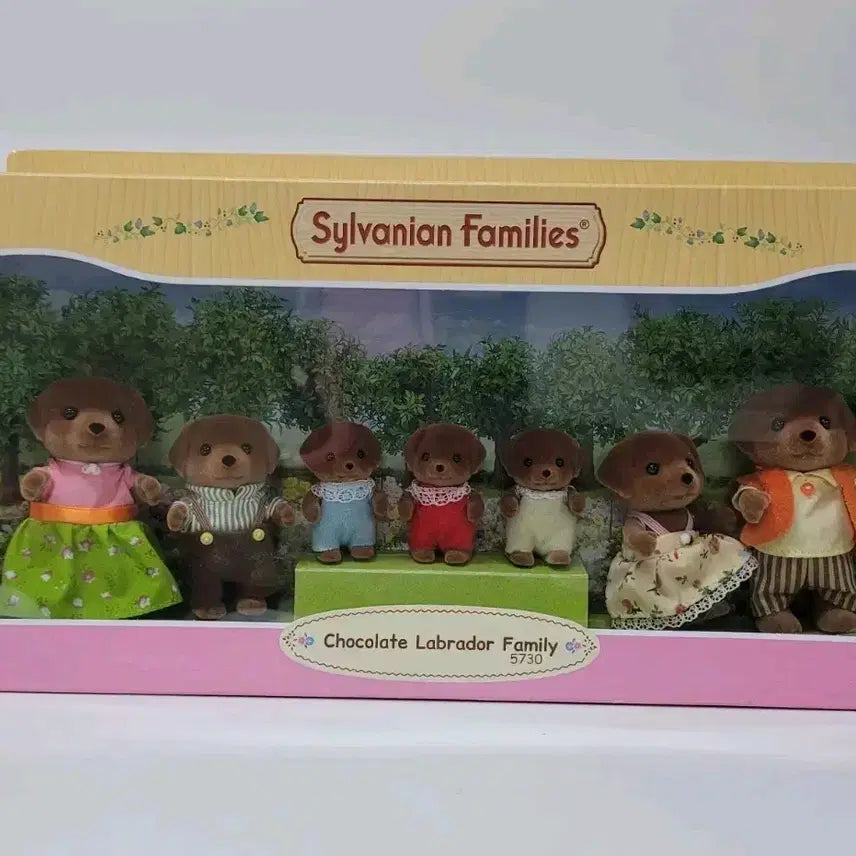 [BUNJANG] Sylvanian Families Chocolate Labrador Retriever Family Set (Discontinued) / 단종)실바니안 초콜릿 래브라도 리트리버 대가족 일괄