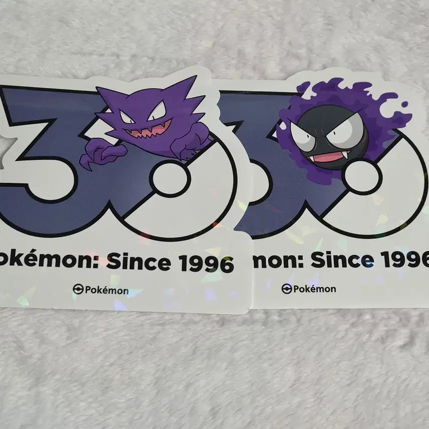 [BUNJANG] Pokemon 30th Anniversary Logo Stickers - Gastly &amp; Haunter / 포켓몬 30주년 로고 스티커 고오스, 고우스트 판매합니다.