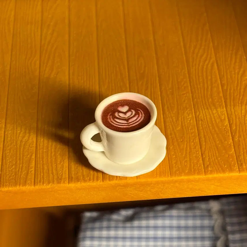 [BUNJANG] Miniature Latte Art Coffee Cup and Saucer Set / 미니어처 라떼아트 커피잔 컵받침 세트