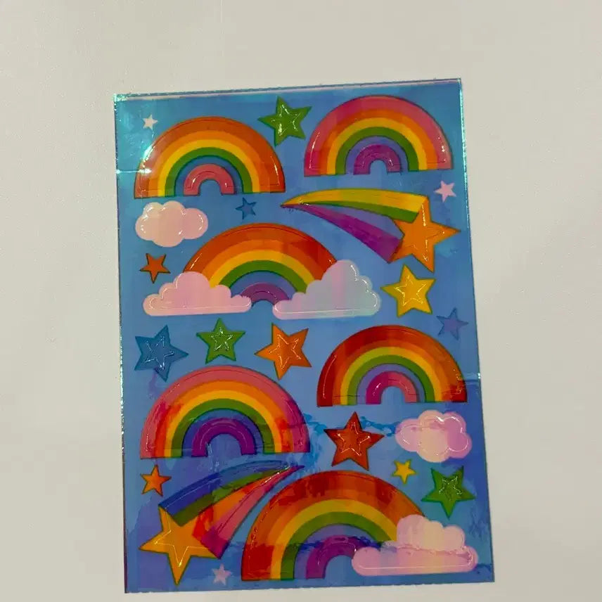 [BUNJANG] Sandy Lion Pearly Maxi Rainbow Sticker / 샌디라이온 펄리 맥시 무지개 스티커