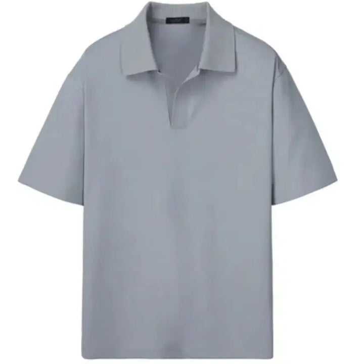 [BUNJANG] Jill Stuart New York Open Collar T-Shirt Light Blue XL / 새상품 질스튜어트뉴욕 오픈 카라티 라이트 블루 XL