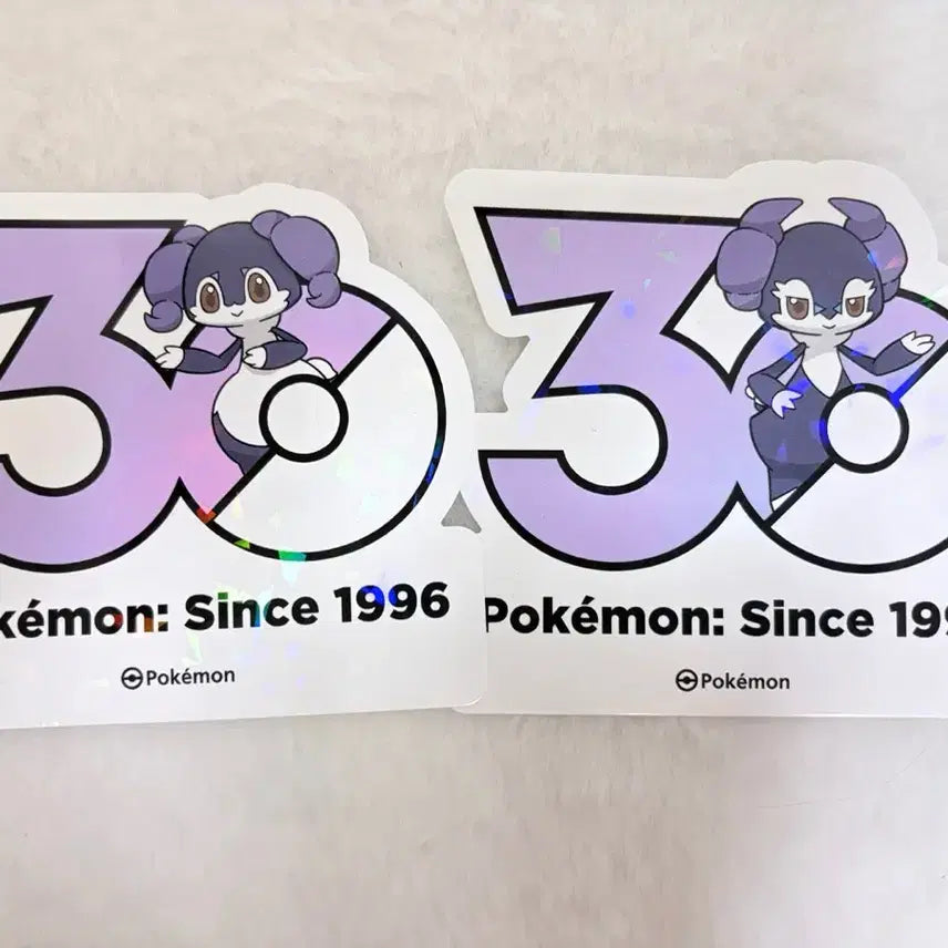 [BUNJANG] Pokemon 30th Anniversary Espeon &amp; Umbreon Sticker Bundle Set / [일괄] 에써르 암컷 수컷 세트 포켓몬 30주년 스티커