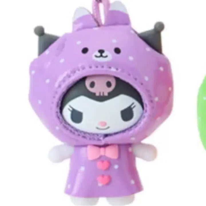 [BUNJANG] Sanrio Chibi Tomo Raincoat Series Kuromi Figure / 산리오 치비토모 우비(치비토모 레인코트)시리즈 쿠로미 판매
