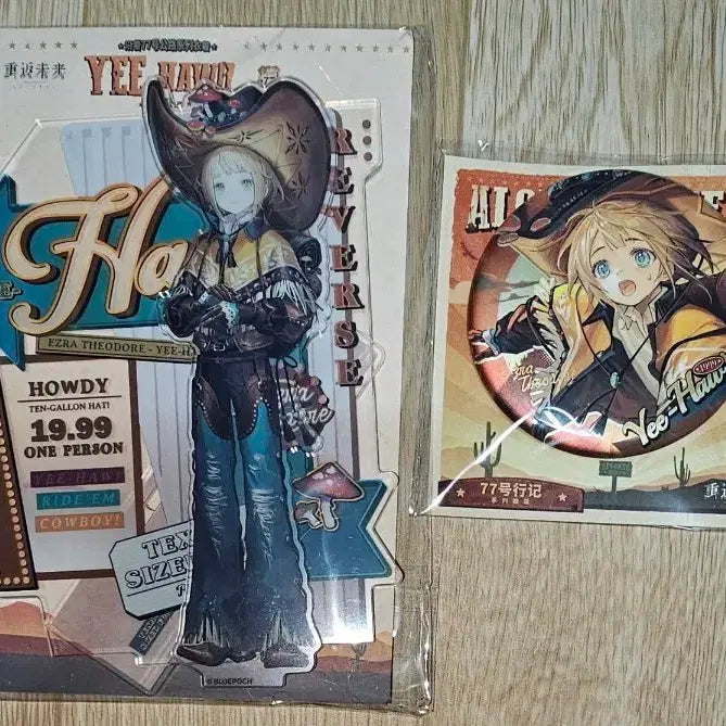 [BUNJANG] Reverse 1999 Ezra Skin Acrylic Stand + Badge Bundle Set / 리버스1999 에즈라 스킨 아크릴스탠드+뱃지 일괄