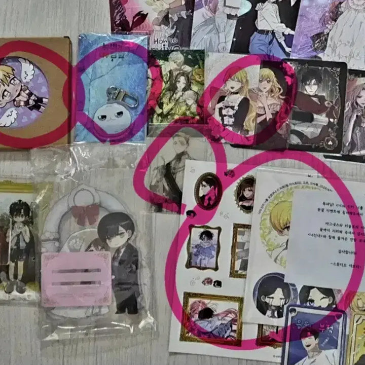 [BUNJANG] Romance Fantasy Webtoon Goods Bundle Set / 로판 웹툰 굿즈 일괄 싸게 처분합니다.
