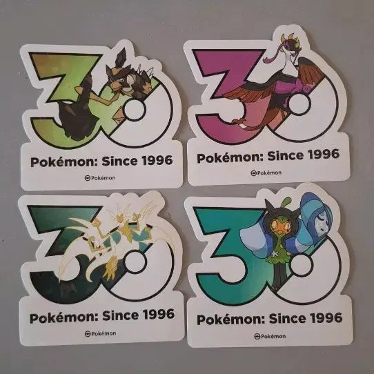 [BUNJANG] Pokemon 30th Anniversary Logo Sticker Set / 포켓몬 30주년 로고 스티커
