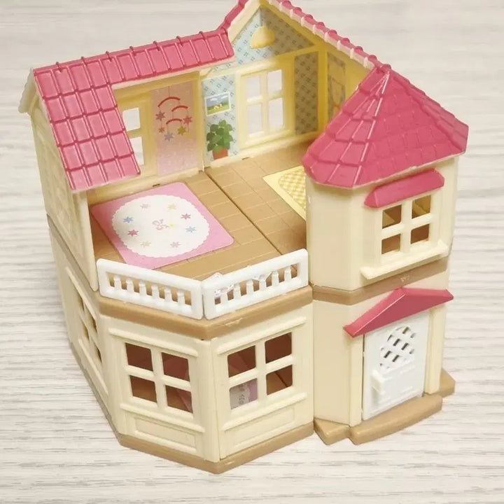 [BUNJANG] Mini Sylvanian Families Two-Story House Miniature Figure Set / 미니 실바니안 이층집 피규어 미니어쳐