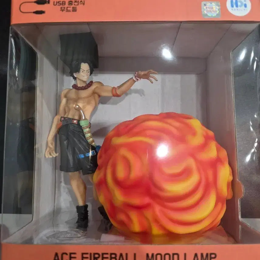 [BUNJANG] One Piece Portgas D. Ace Fireball Mood Lamp USB Rechargeable Sealed / 원피스 에이스 불덩이 무드등 USB 충전식 미개봉
