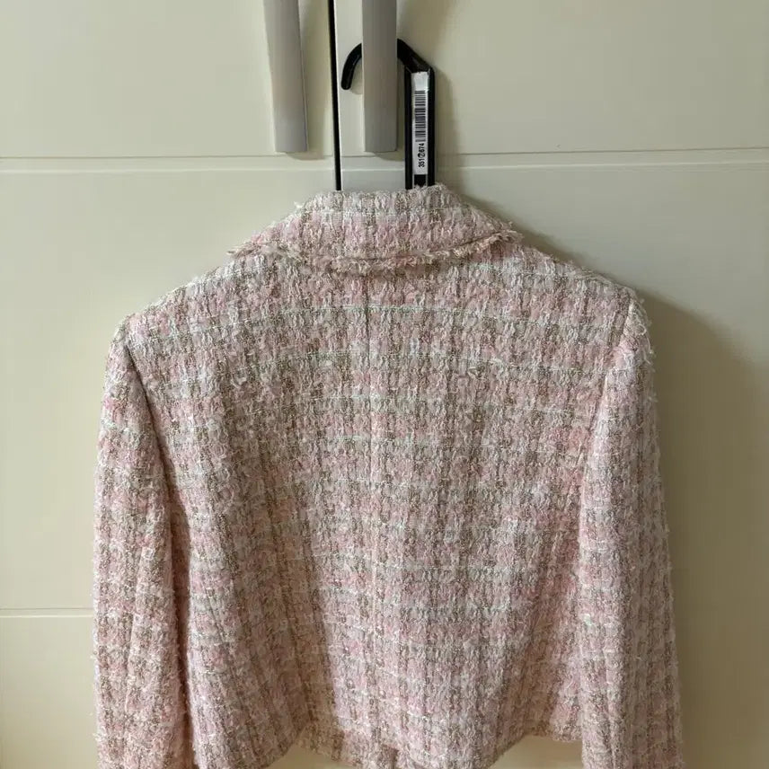 [BUNJANG] Sandro Pink Tweed Jacket / 산드로 핑크 트위드 자켓