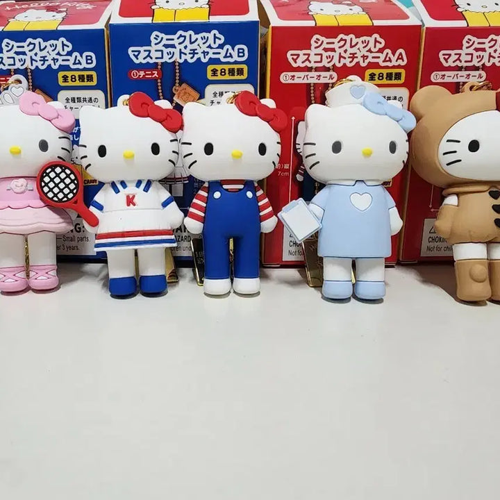 [BUNJANG] Sanrio 50th Anniversary Hello Kitty &amp; Friends 5종 Bundle Set Figure Keyring / (새상품)산리오50주년 헬로키티 피규어 키링 5종일괄