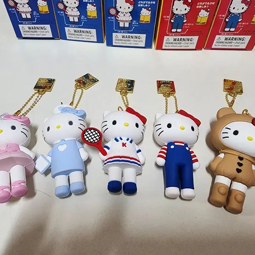 [BUNJANG] Sanrio 50th Anniversary Hello Kitty &amp; Friends 5종 Bundle Set Figure Keyring / (새상품)산리오50주년 헬로키티 피규어 키링 5종일괄