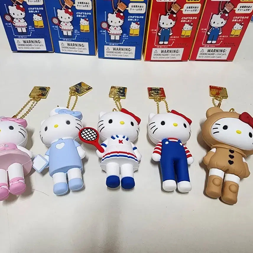 [BUNJANG] Sanrio 50th Anniversary Hello Kitty &amp; Friends 5종 Bundle Set Figure Keyring / (새상품)산리오50주년 헬로키티 피규어 키링 5종일괄