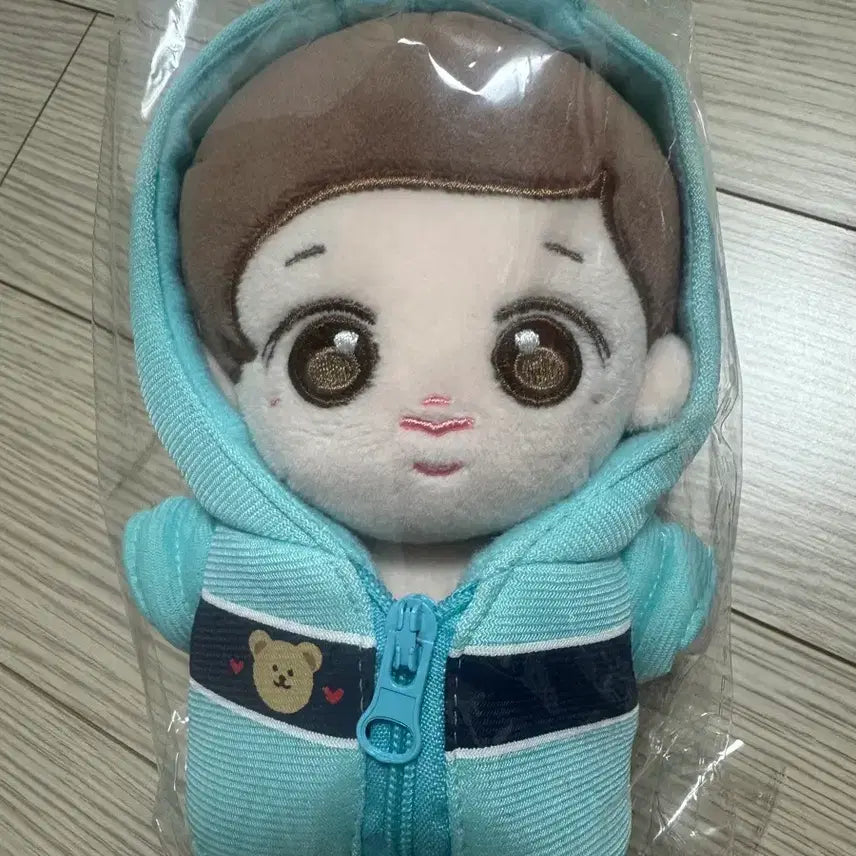 [BUNJANG] 15cm Doll Sky Blue Padded Jumper / 15cm 솜인형 하늘색 패딩점퍼 판매