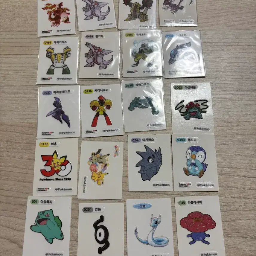 [BUNJANG] Pokemon Stickers Bundle Set / 포켓몬 띠부띠부씰 일괄