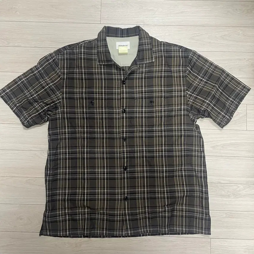 [BUNJANG] KISS MADRAS CHECK S/S SHIRT (BLACK/L) / 카키스 셔츠 MADRAS CHECK S/S SHIRT (BLACK/L)