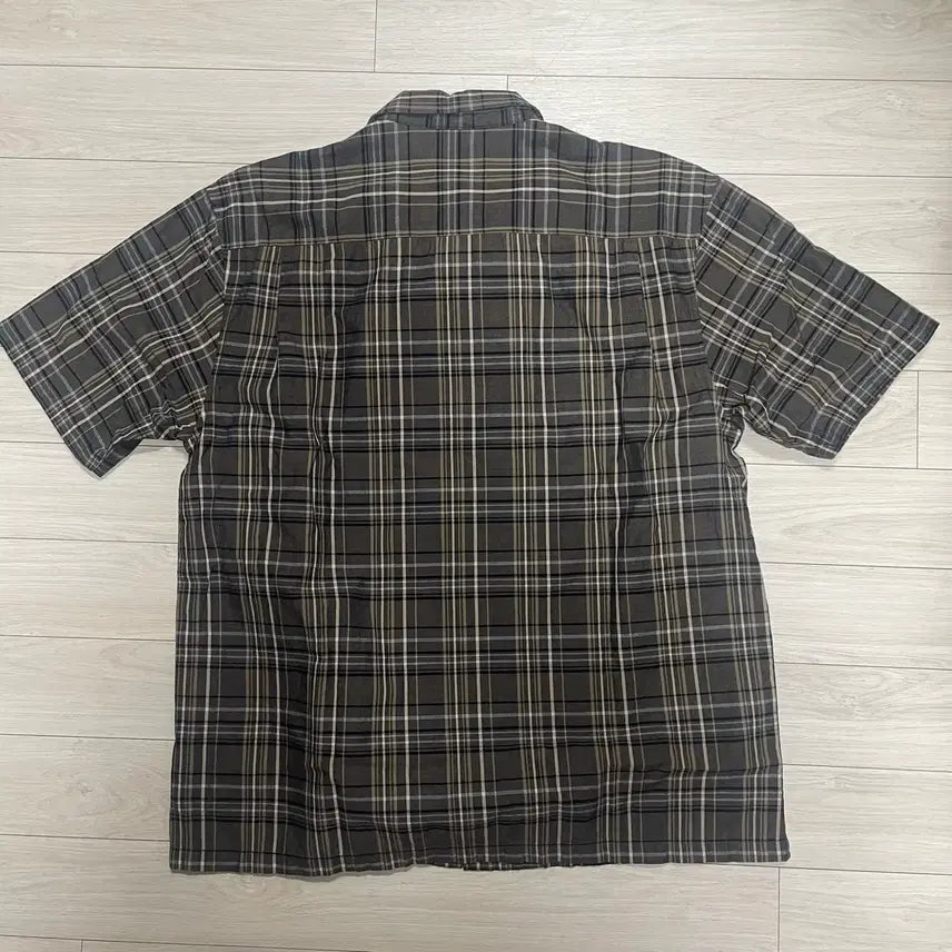 [BUNJANG] KISS MADRAS CHECK S/S SHIRT (BLACK/L) / 카키스 셔츠 MADRAS CHECK S/S SHIRT (BLACK/L)