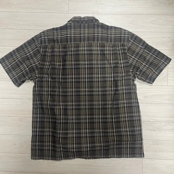 [BUNJANG] KISS MADRAS CHECK S/S SHIRT (BLACK/L) / 카키스 셔츠 MADRAS CHECK S/S SHIRT (BLACK/L)