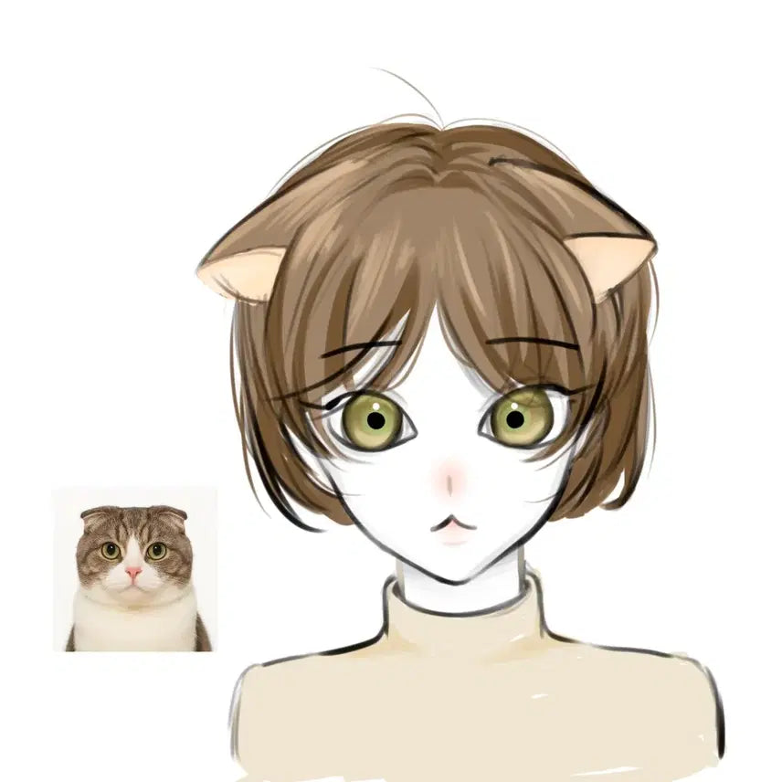 [BUNJANG] Custom Pet Portrait - Humanized Pet Art / 반려동물 사람 만들기