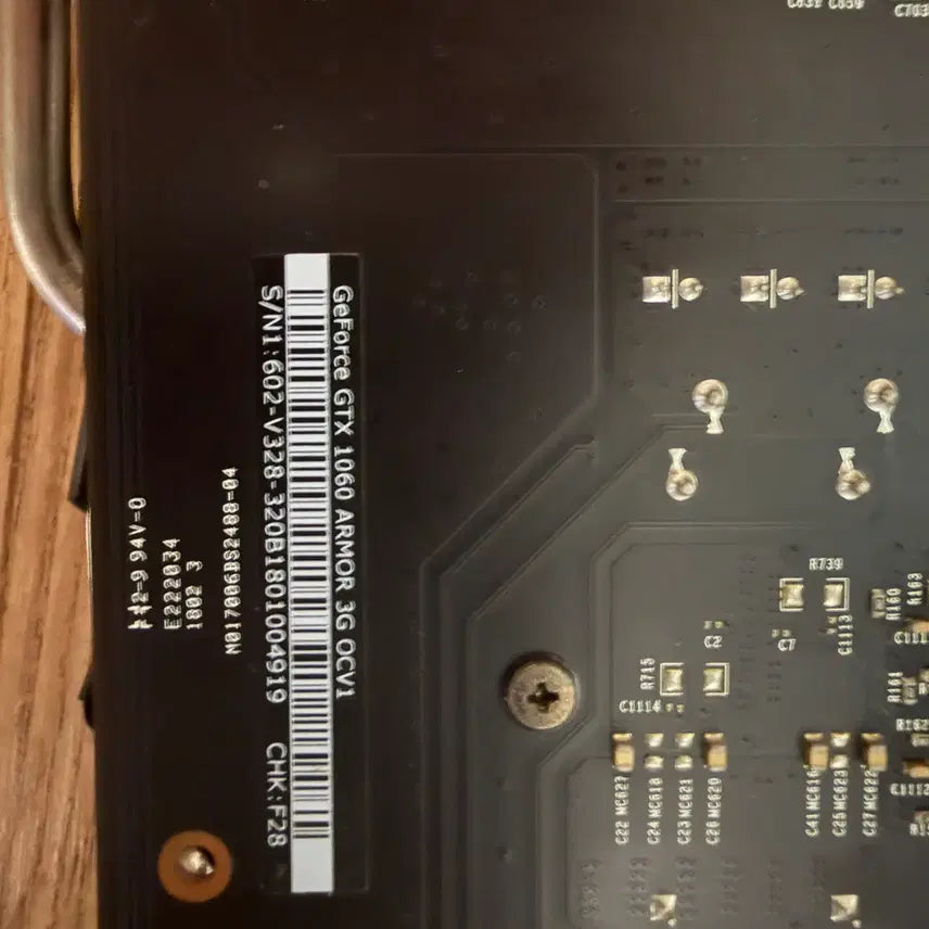 [BUNJANG] MSI GTX 1060 Armor 3GB Graphics Card / msi gtx1060 아머 3gb
