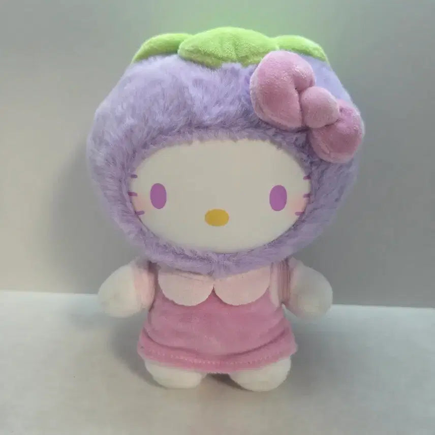 [BUNJANG] Sanrio Hello Kitty Fruit Mangosteen Plush Keychain / 산리오 헬로키티 푸르츠 과일 인형 키링